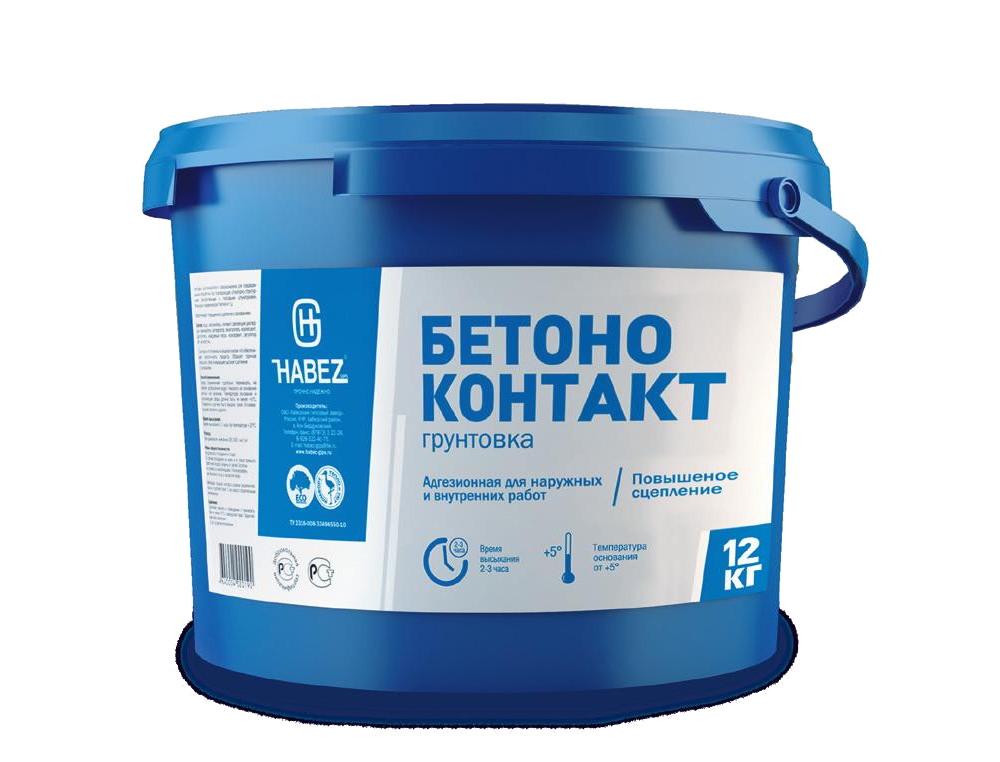 ХАБЕЗ - Бетоноконтакт, грунтовка для повыш. сцепления 6 кг