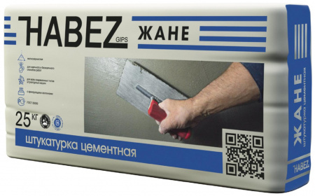 Штукатурка цементная Хабез ЖАНЕ 25кг 56шт/под