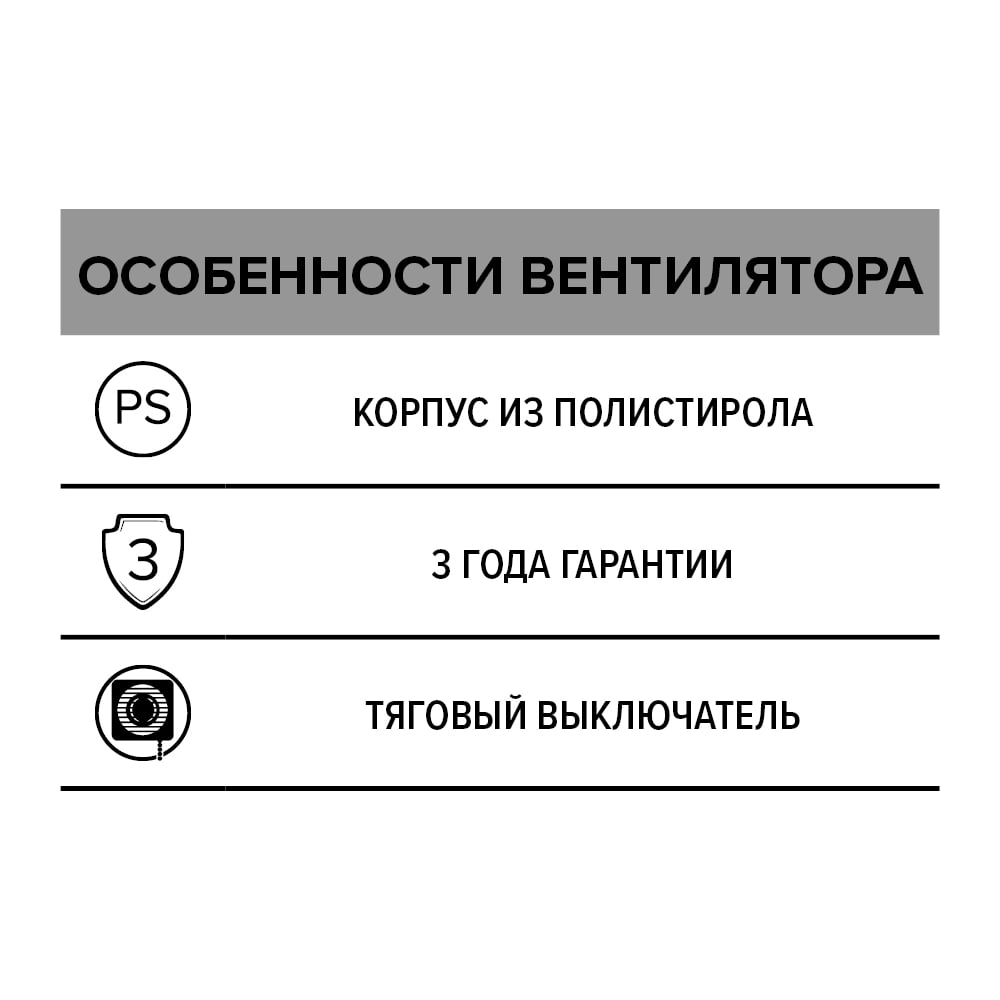 Вытяжной вентилятор ERA Auramax со шнуровым выкл. D125