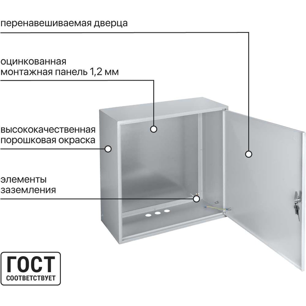 Корпус металлический ЩМП-6.6.2-0 (600х600х250) TDM