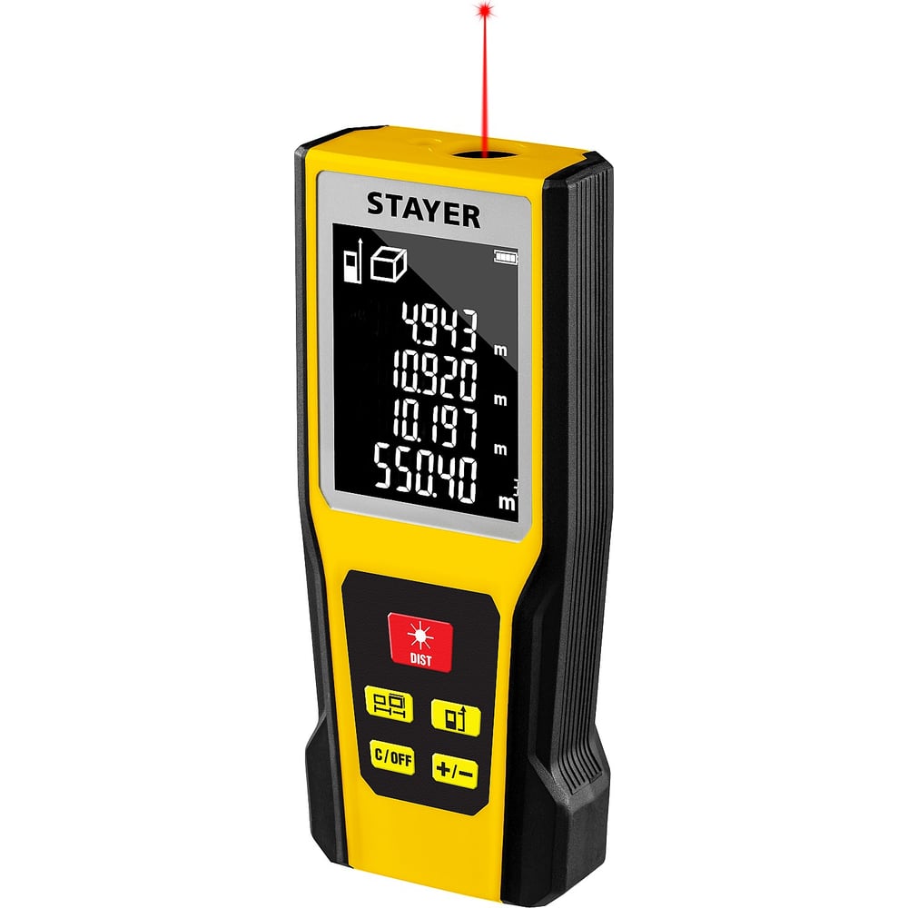 Дальномер лазерный LDM-60, дальность 60м, 5 функций  STAYER Professional 1/5/20