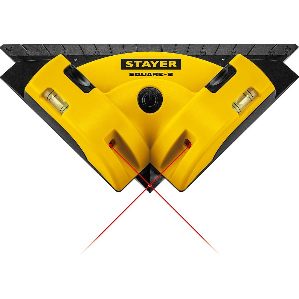Угольник STAYER "SQUARE-8" лазерный для кафеля 8м, точность +/-0,4мм/м
