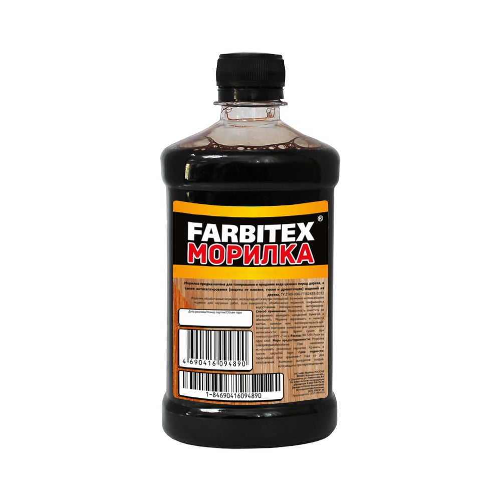 Морилка деревозащитная водная, Тик (0,5л). FARBITEX