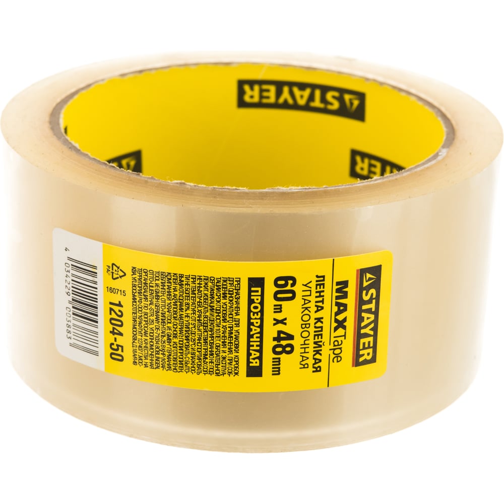 Клейкая лента, Stayer Max Tape, прозрачная, 48мм х 60м