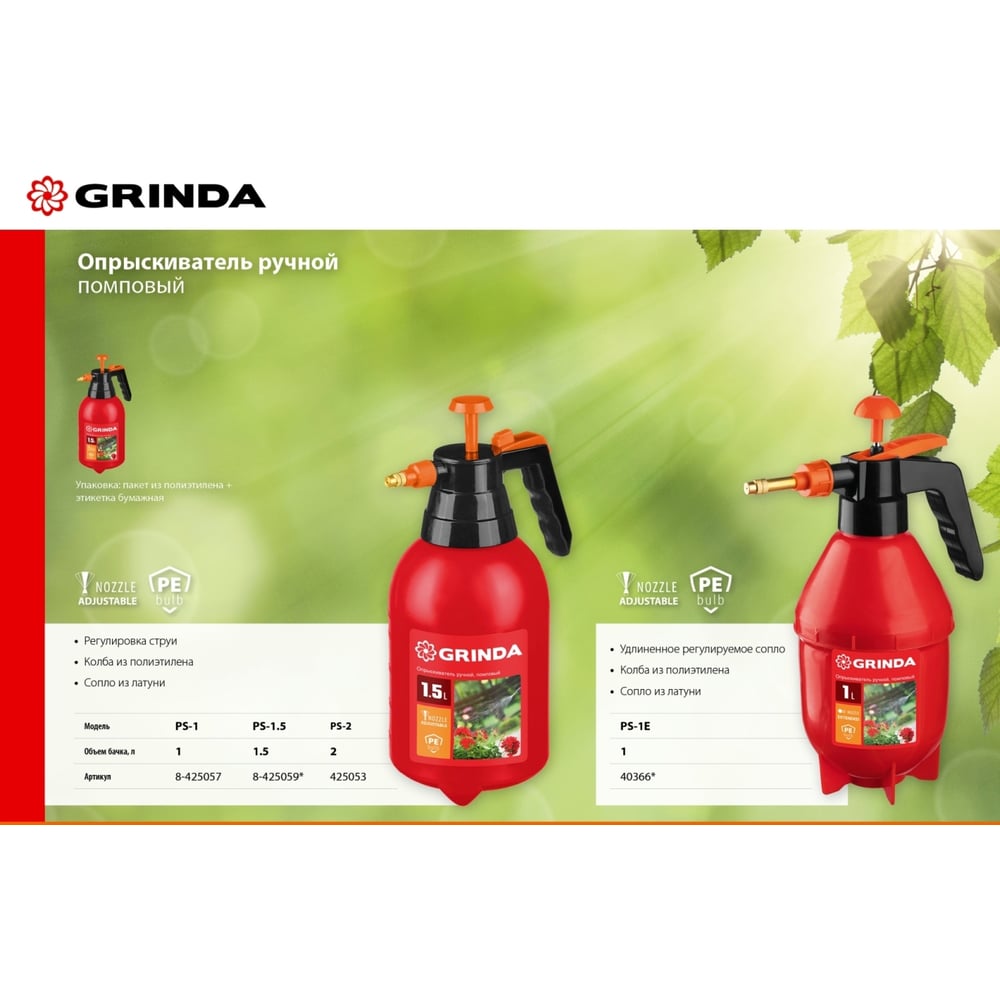 Распылитель Grinda Classic ручной 1500мл