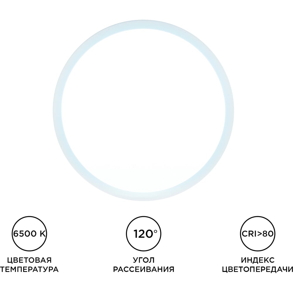 06-63 Светодиодная панель накладная круглая 220В, 15Вт