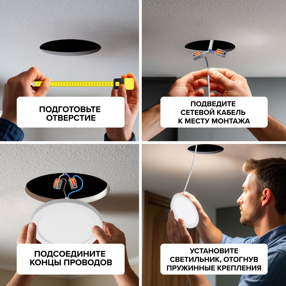 Светильник светодиодный WOLTA 9W-6500K IP20 630lm