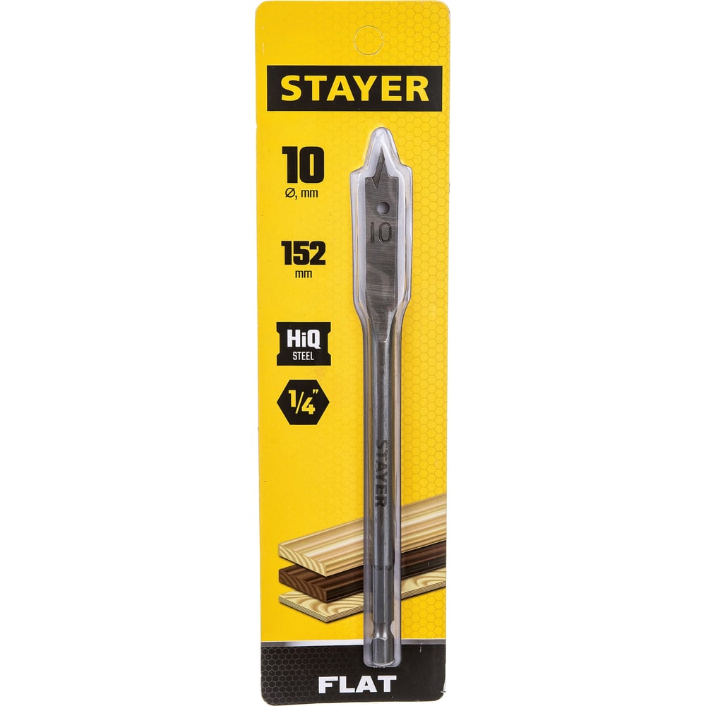 Сверло по дереву перовое STAYER, d=10мм