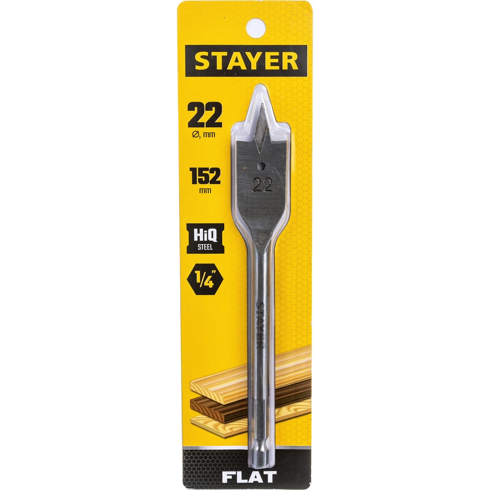 Сверло по дереву перовое STAYER, d=22мм