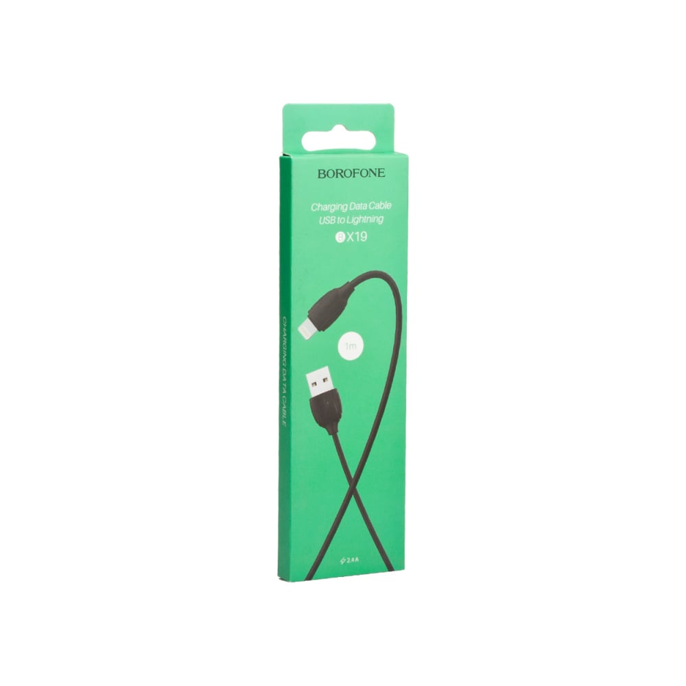 Кабель Lightning Borofone X19 1м 2.4A Real 2