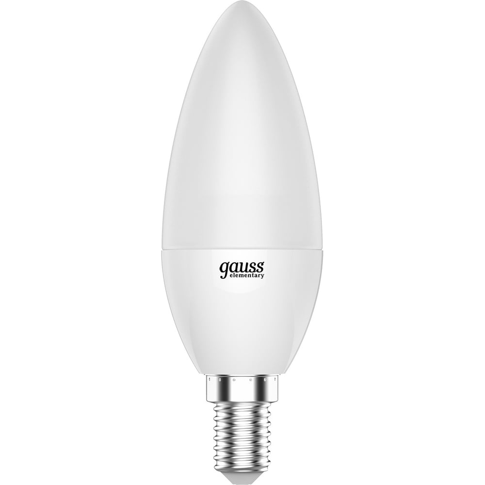 Лампа светодиодная LED Elementary Свеча 10W E14 4100k, нейтральный белый, GAUSS