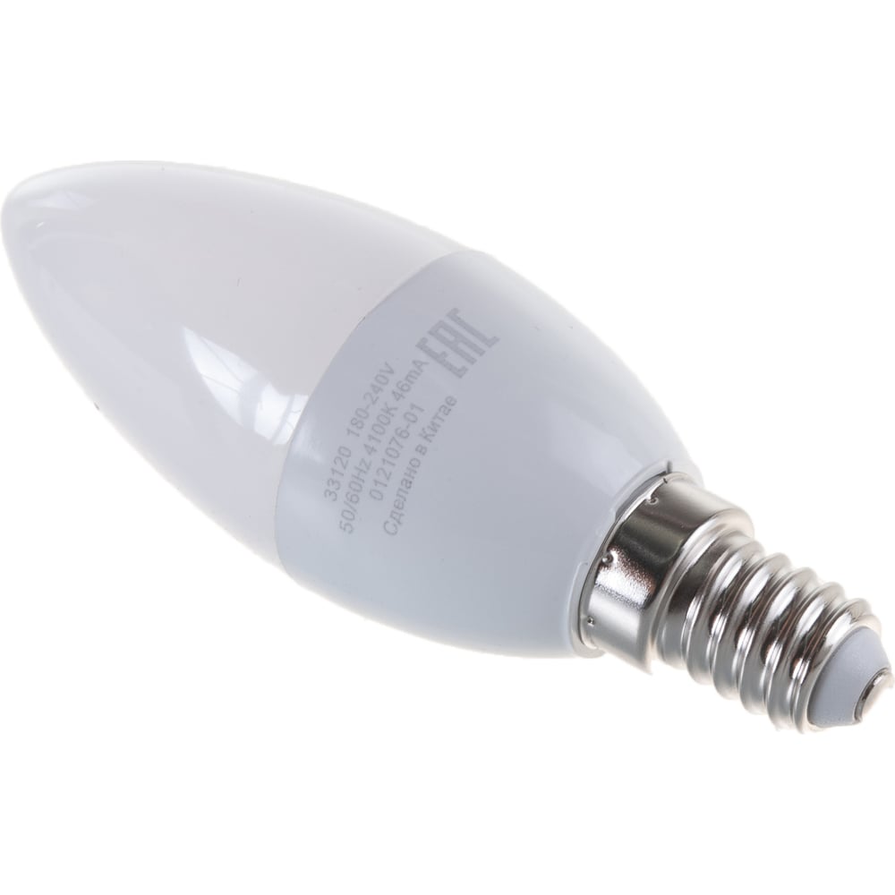 Лампа светодиодная LED Elementary Свеча 10W E14 4100k, нейтральный белый, GAUSS