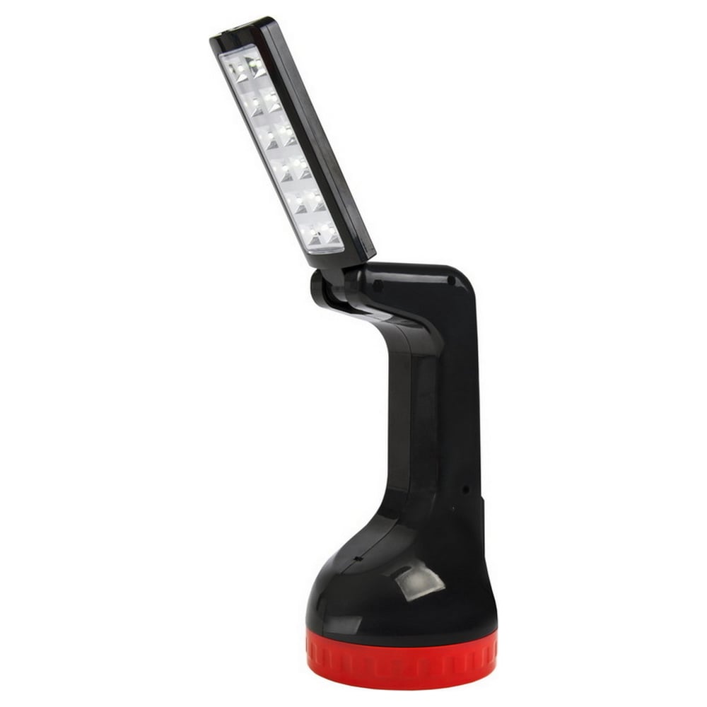 Аккумуляторный фонарь-прожектор 2 в 1 1W+12 SMD, черный (SBF-303-K) 1/120