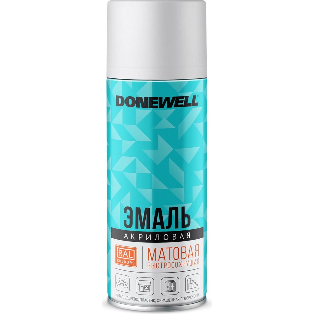 Аэрозоль DoneWell универс акриловая 520мл, RAL 9003 белая матовая