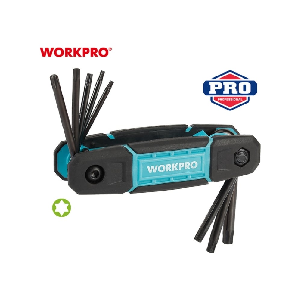 Набор шестигранных ключей 8шт (TORX) WORKPRO складной