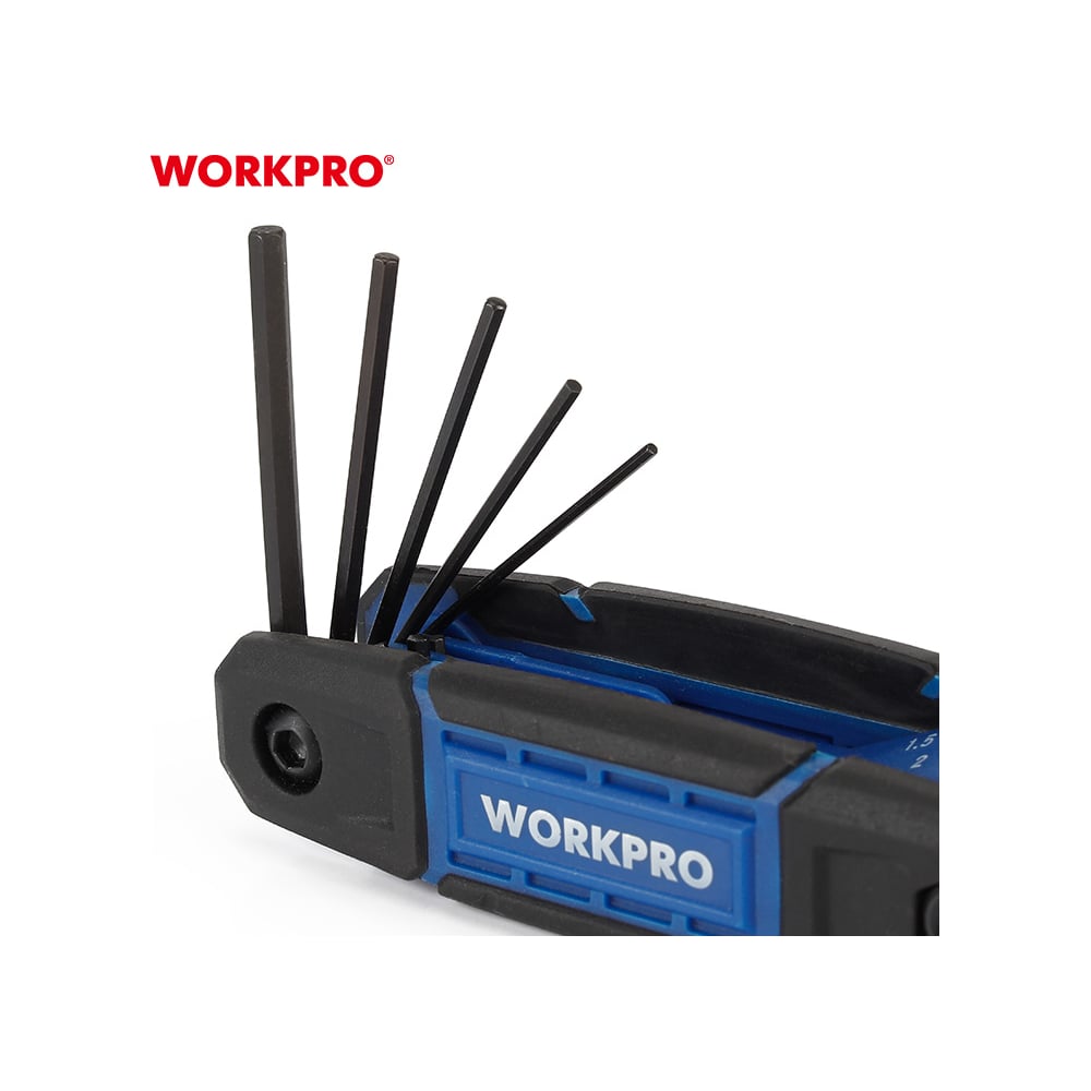 Набор шестигранных ключей 8шт (Метрический) WORKPRO складной