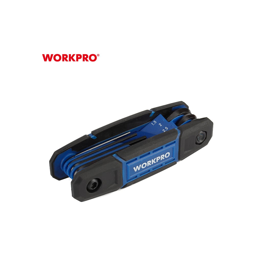 Набор шестигранных ключей 8шт (Метрический) WORKPRO складной