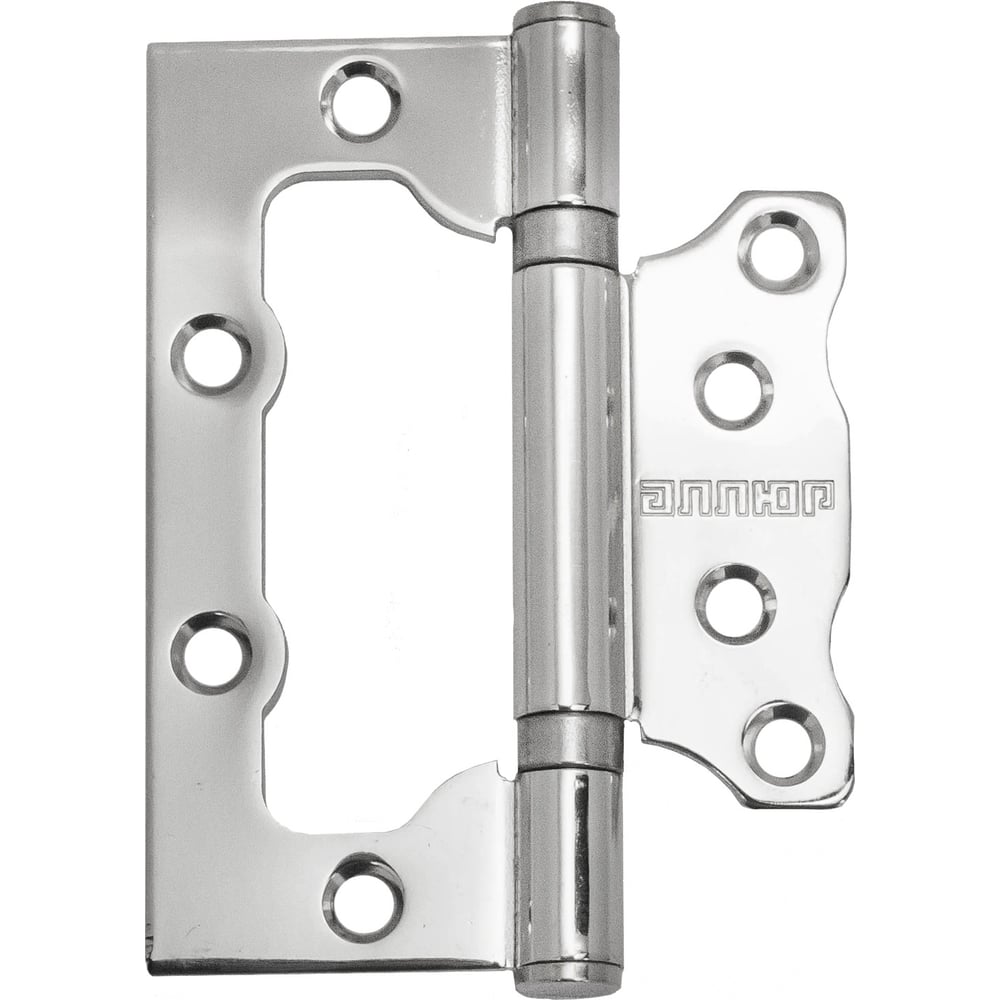 Петля накладная АЛЛЮР 100х75 2ВВ СР, 2,5мм хром, 2шт (10/50шт)