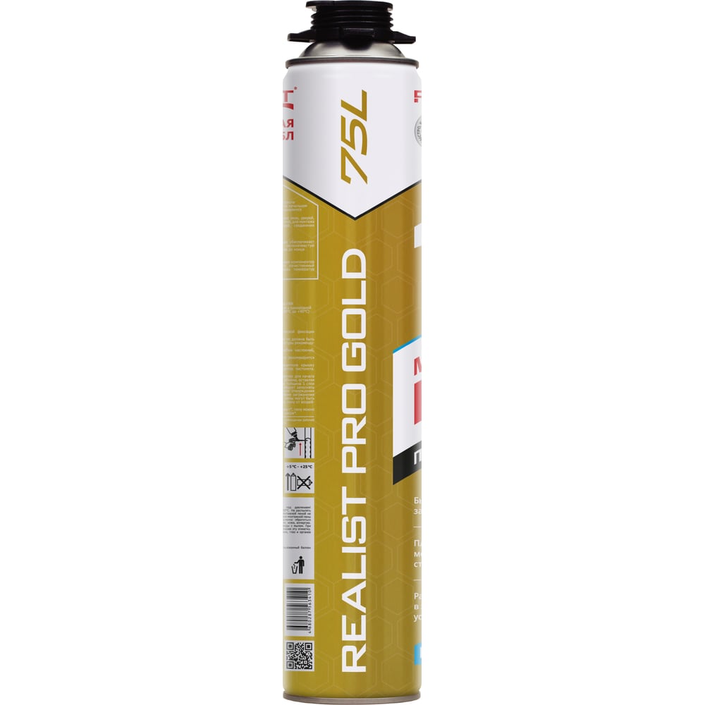 Пена монтажная REALIST PRO Gold 75л - зима