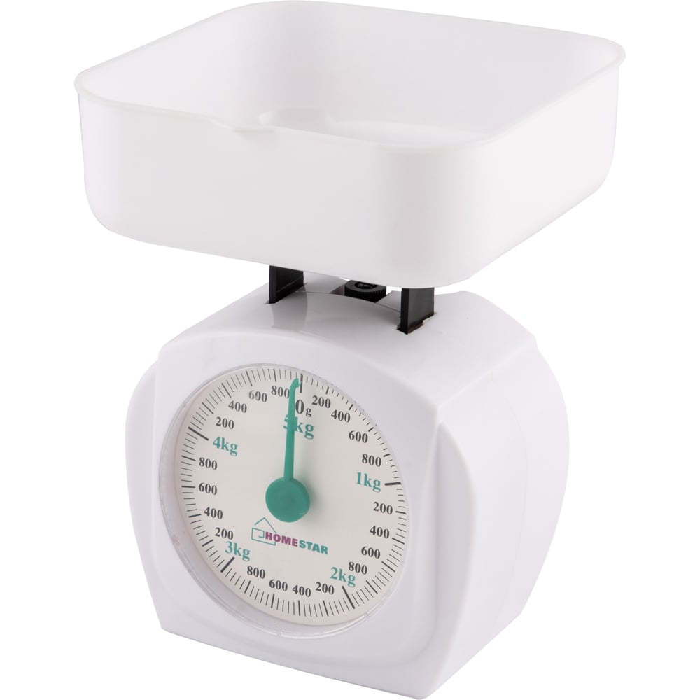 Весы кухонные механические HOMESTAR HS-3005М 5кг, цвет белый