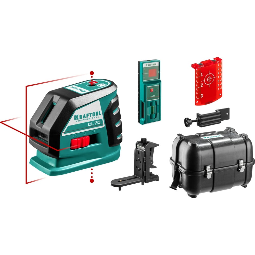 KRAFTOOL CL-70 4 нивелир лазерный, 20м/70м,IP54
