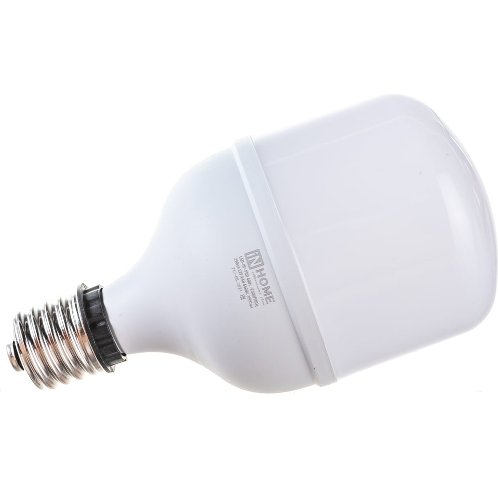 Лампа сд LED-HP-PRO 40Вт 230В Е27 с адаптером E40 6500К 3800Лм IN HOME
