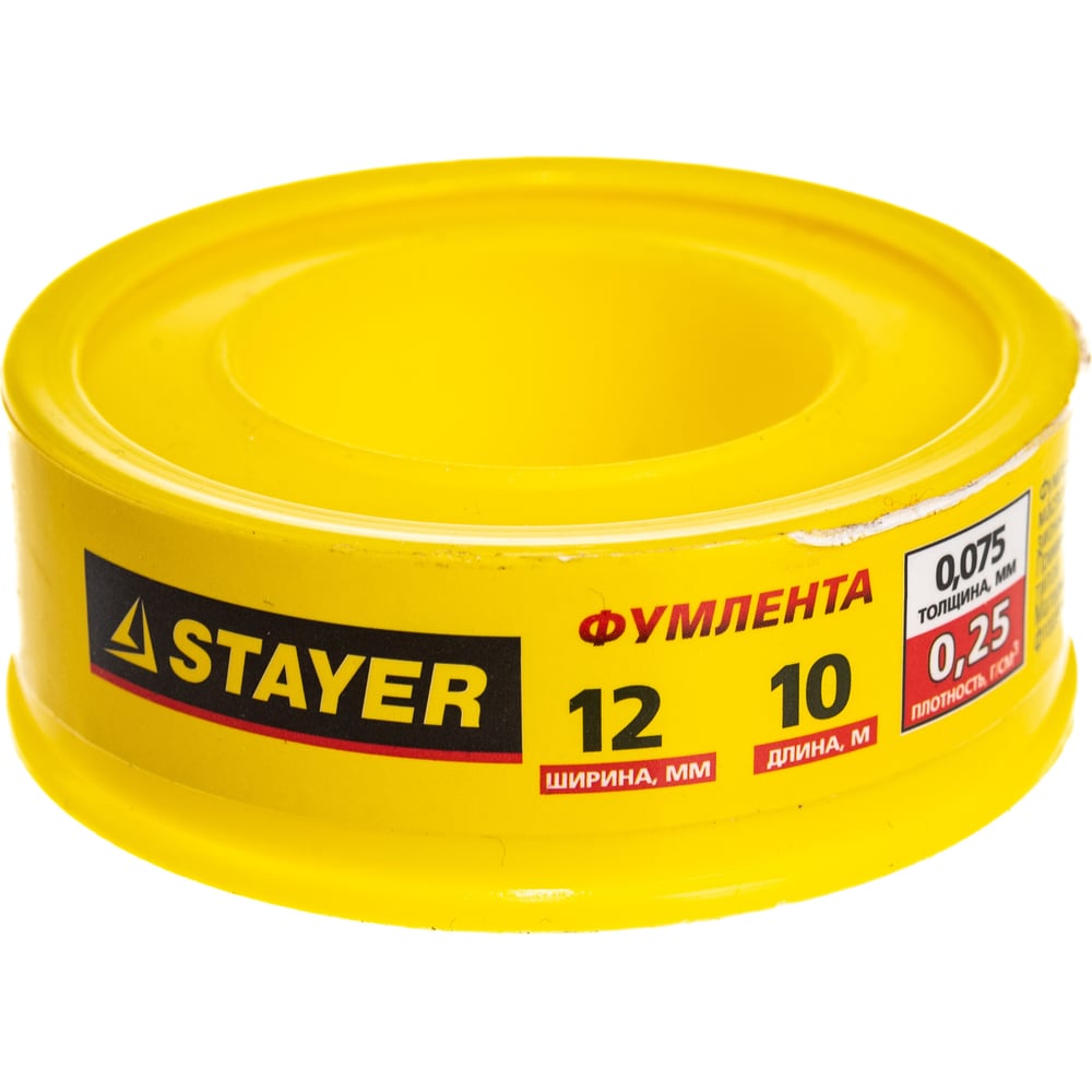 Фумлента Stayer "master" 0,075мм х 12мм х 10м плотность 0,25г/см3