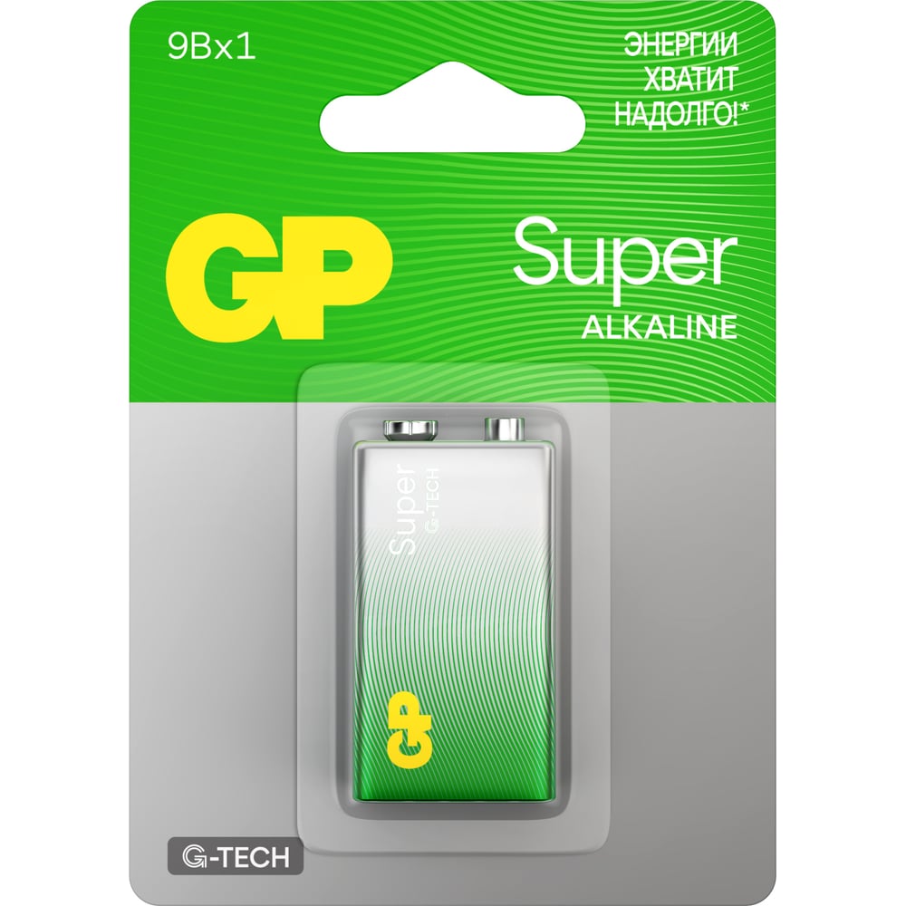 GP-Батарейка Superalkaline 1604A 6LF22 "Крона" (1шт на блистере)