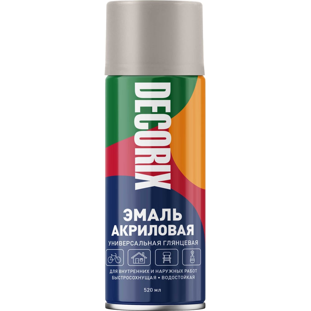 Аэрозоль Decorix универс.серый жемчуг 520мл (12шт/уп) 108
