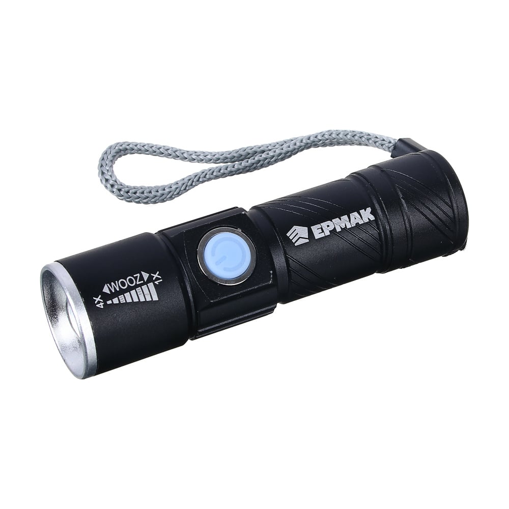 Фонарь "Чингисхан" XPE, 3Вт, 3 режима, 150м, 1200 мАч, 2,5x2,5x9,5см алюминий