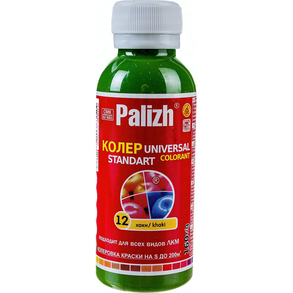 Колер для краски Palizh №12 хаки  100мл. (6шт/уп. 108 шт/ящ)