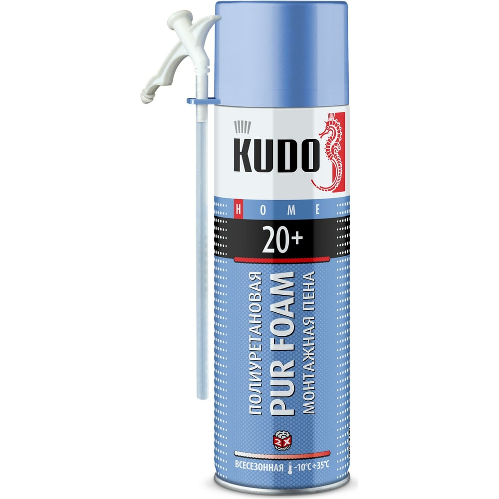 Пена монтажная Pro KUDO Home20+ 650мл (до 20л) всесезонная (от -10 до +35 градусов) (12шт/уп)
