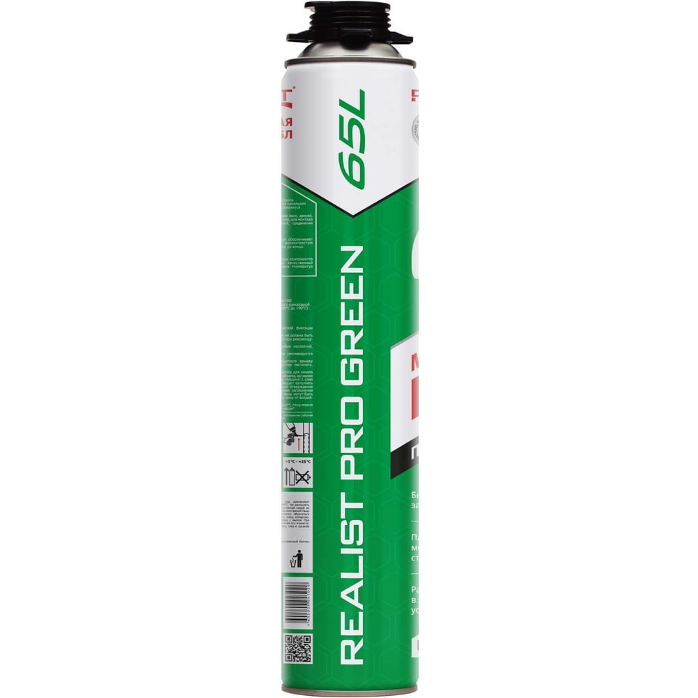 Пена монтажная REALIST PRO Green 65л - лето