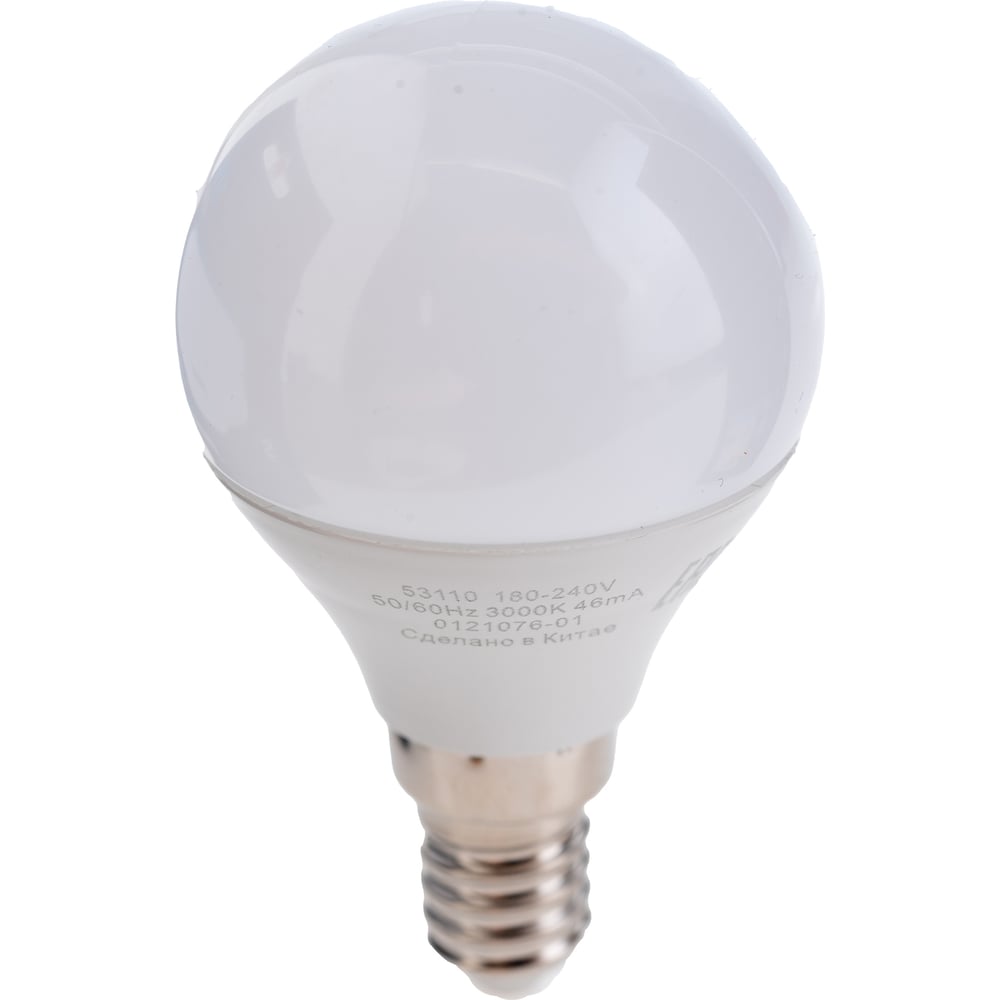Лампа светодиодная LED Elementary Шар 10W E14 3000k, теплый белый, GAUSS