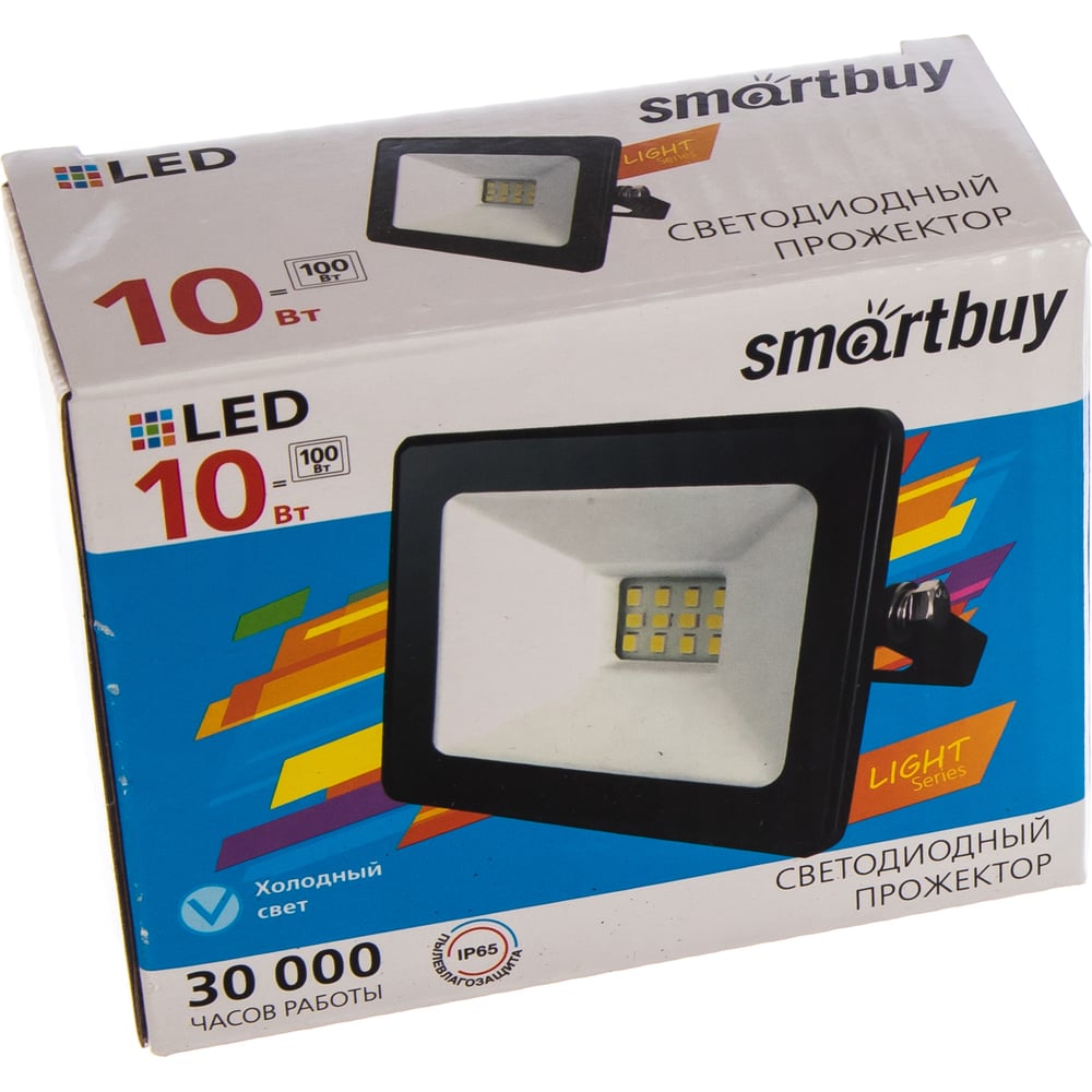 Светодиодный (LED) прожектор FL SMD Smartbuy-10W/6500K/IP65