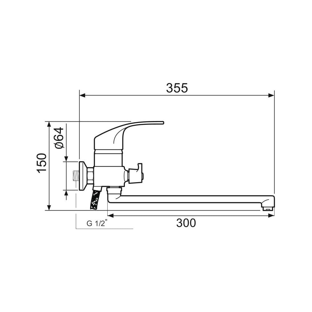 Душевой кран Ростовская Мануфактура SL 85-006 E