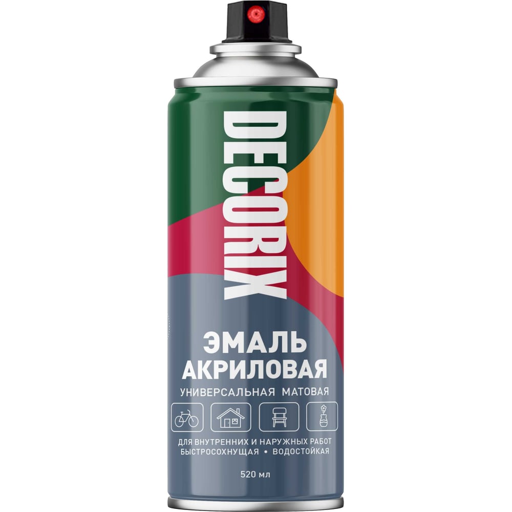 Аэрозоль Decorix универс.белый матовый 520мл (12шт/уп) А24