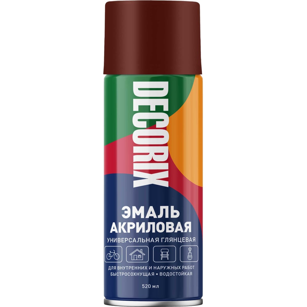 Аэрозоль Decorix универс.коричневый 520мл (12шт/уп) А39