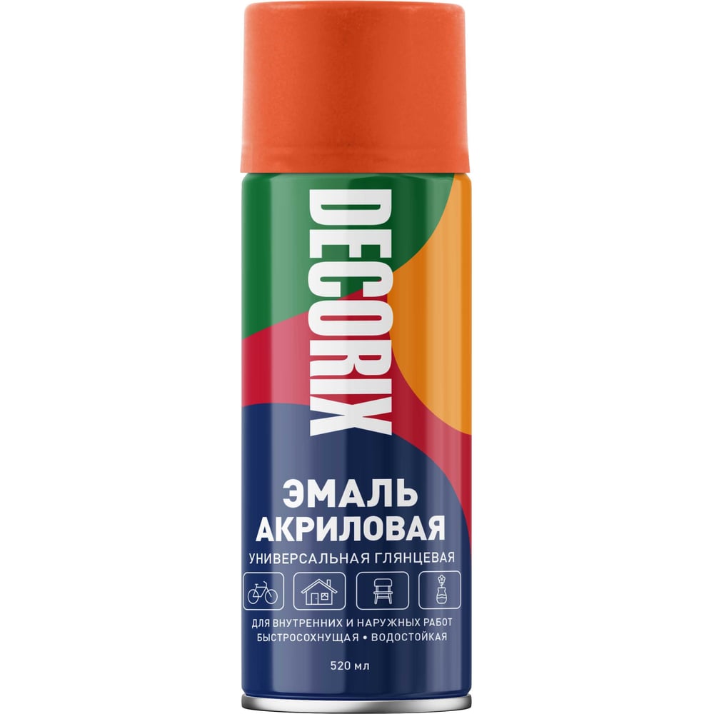 Аэрозоль Decorix универс.оранжевый 520мл (12шт/уп) А03