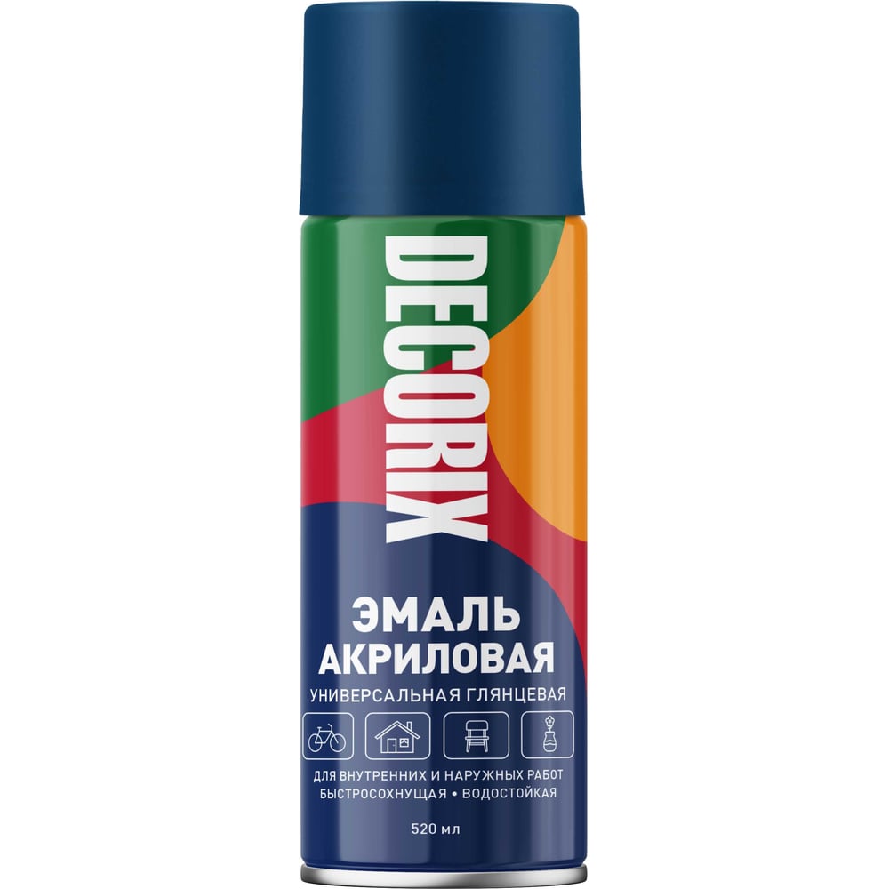 Аэрозоль Decorix универс.темно-синий 520мл (12шт/уп) А74