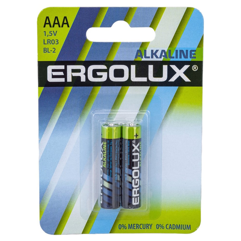 ERGOLUX LR03 Alkaline BL-2 (бат-ка 1,5В) 20шт