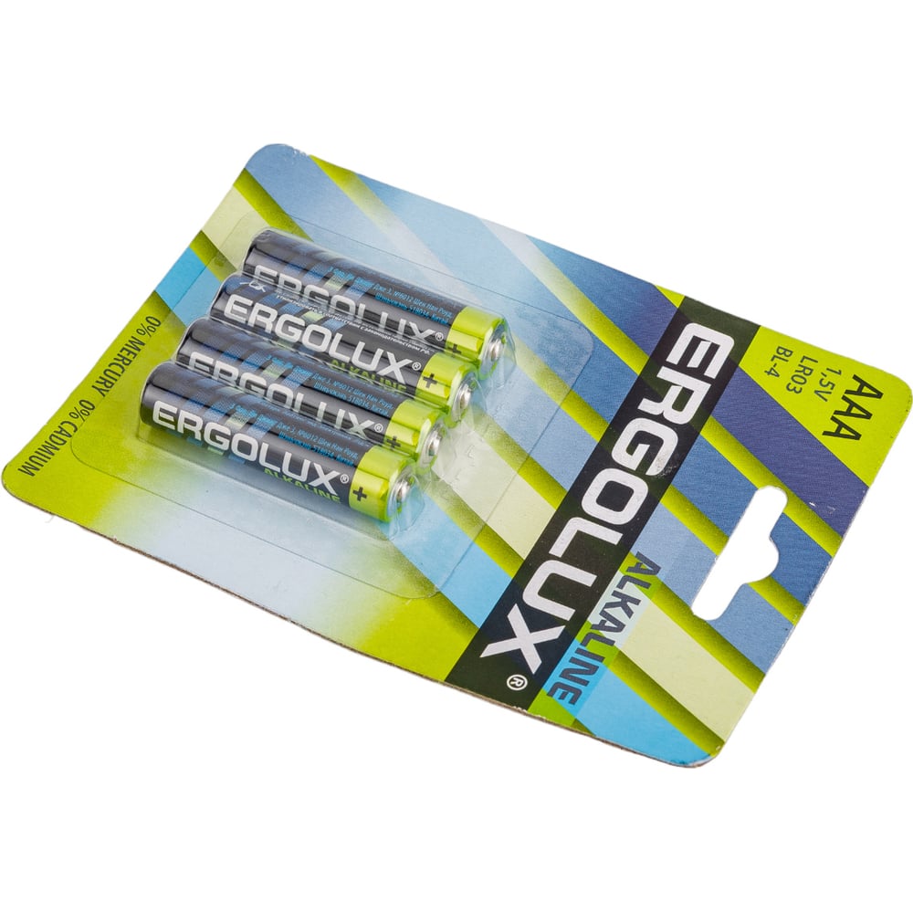 ERGOLUX LR03 Alkaline BL-4 (бат-ка 1,5В) 40шт