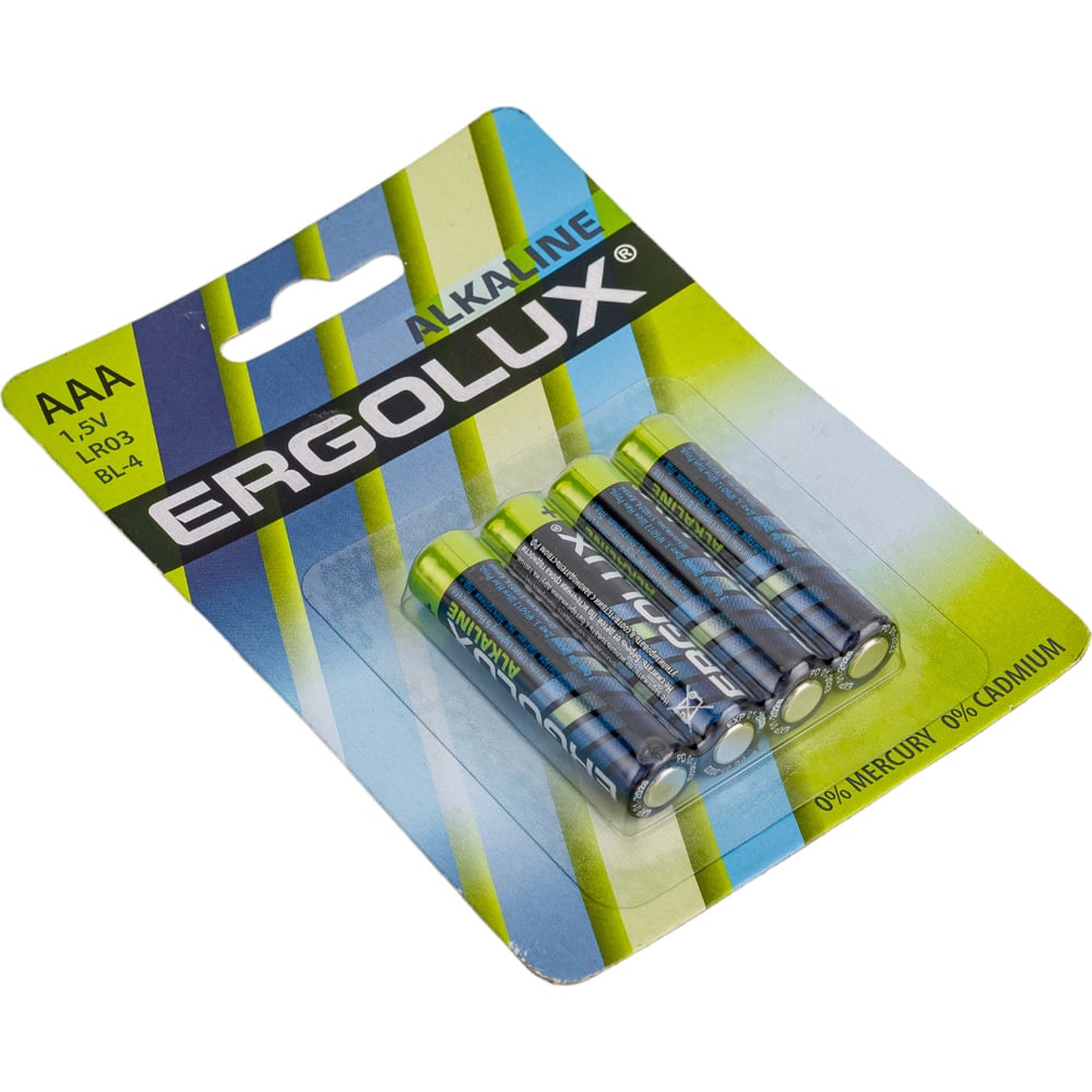ERGOLUX LR03 Alkaline BL-4 (бат-ка 1,5В) 40шт
