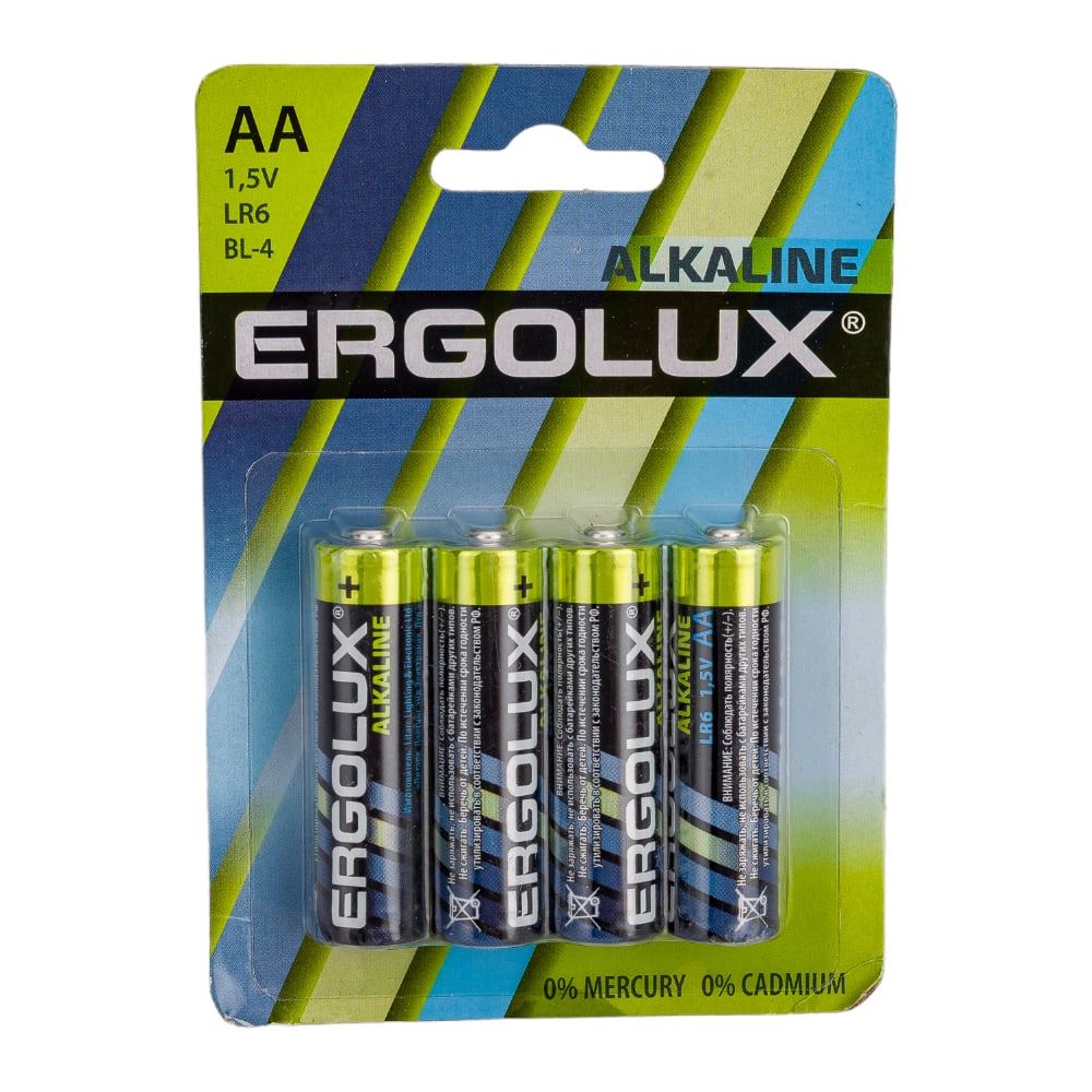 ERGOLUX LR6 Alkaline BL-4 (бат-ка 1,5В) 40шт