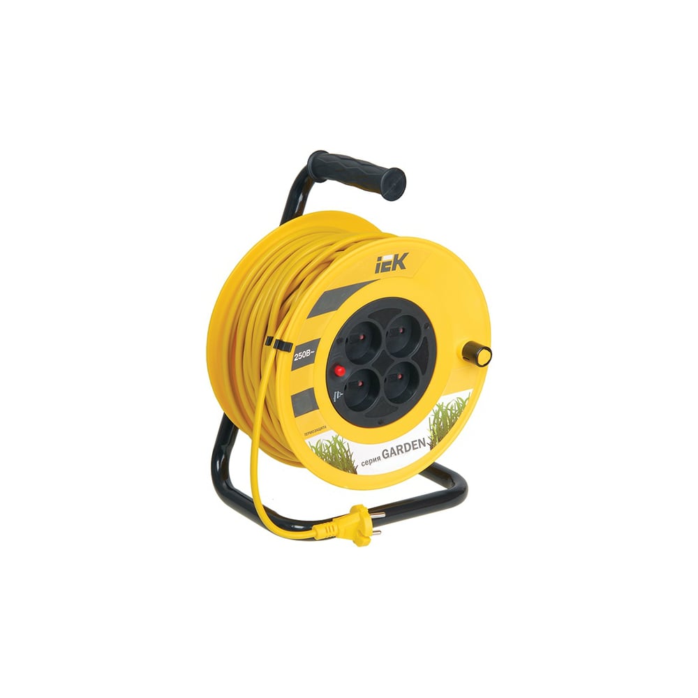 Катушка УК40 с т/з 4 места 2Р/40м 2х1.0 мм2 "Garden" ИЭК