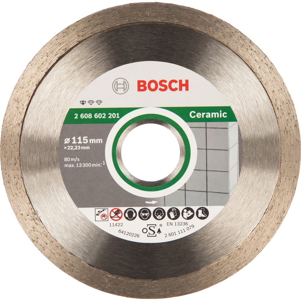 BOSCH 2608602201 (Диск алмазный Professional for Ceramic ф115х22,23х1,6мм.д/кер плитки, ЕСО)