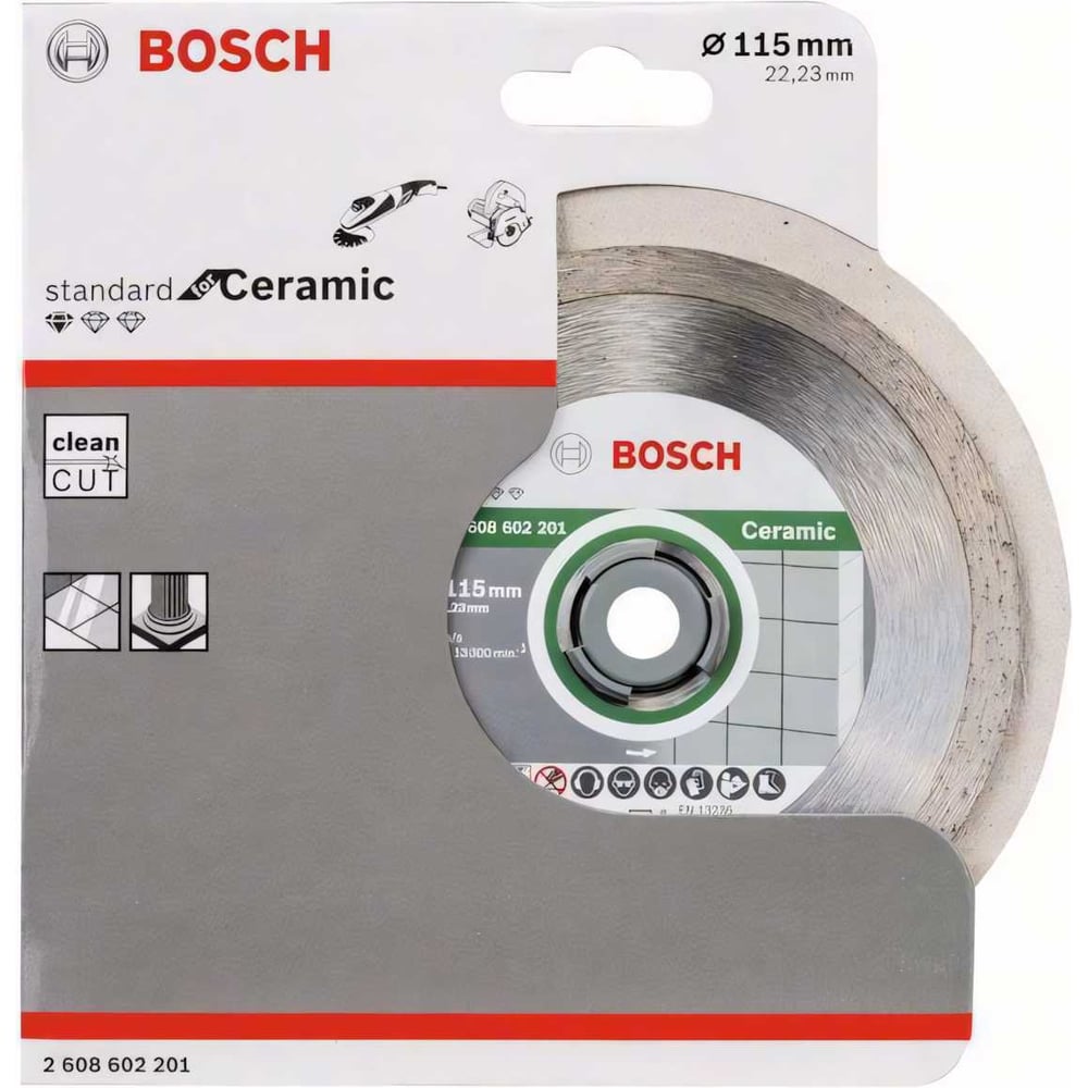 BOSCH 2608602201 (Диск алмазный Professional for Ceramic ф115х22,23х1,6мм.д/кер плитки, ЕСО)