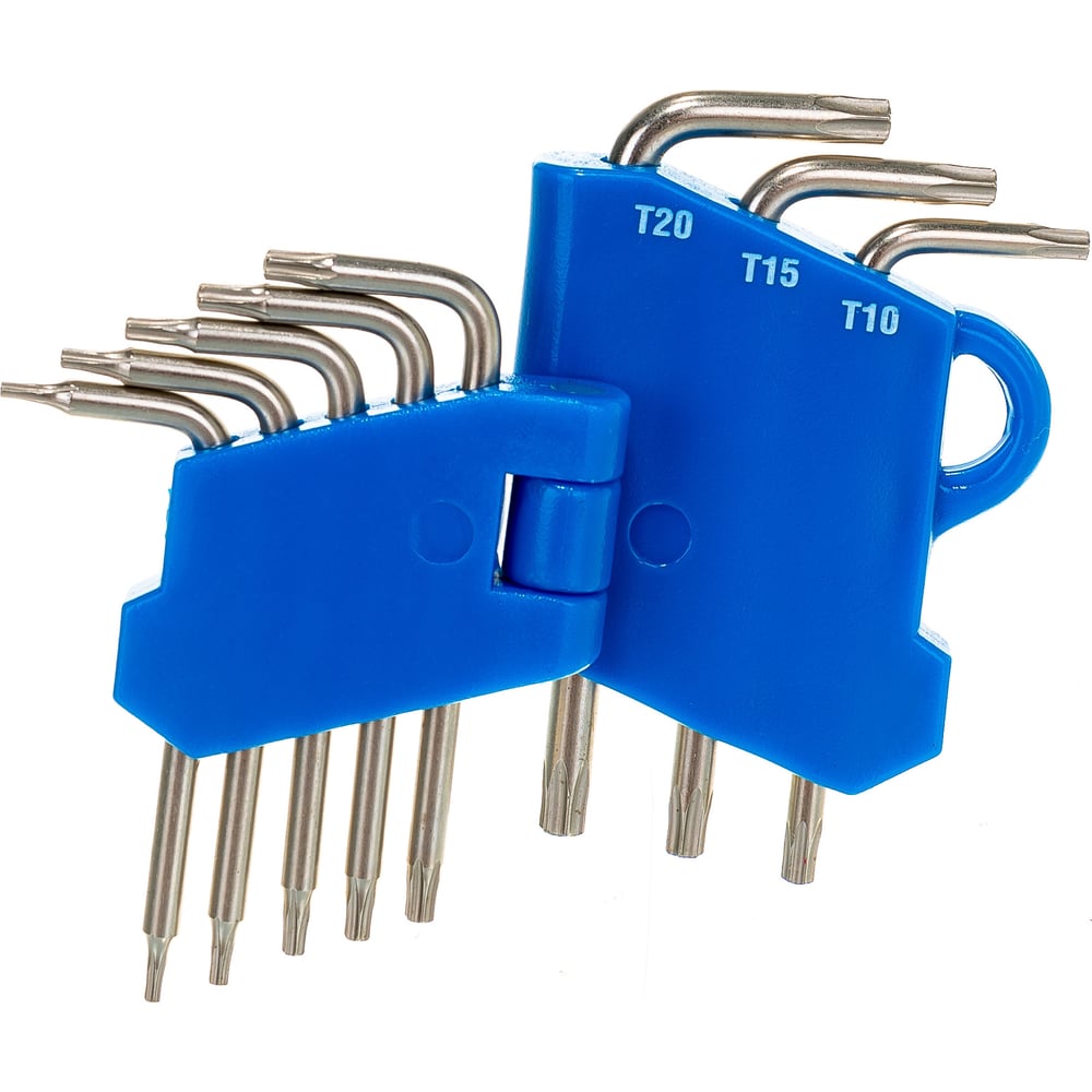 Набор ключей имбусовых TORX T5-T20. Cr-V, с отверстием //ЗУБР