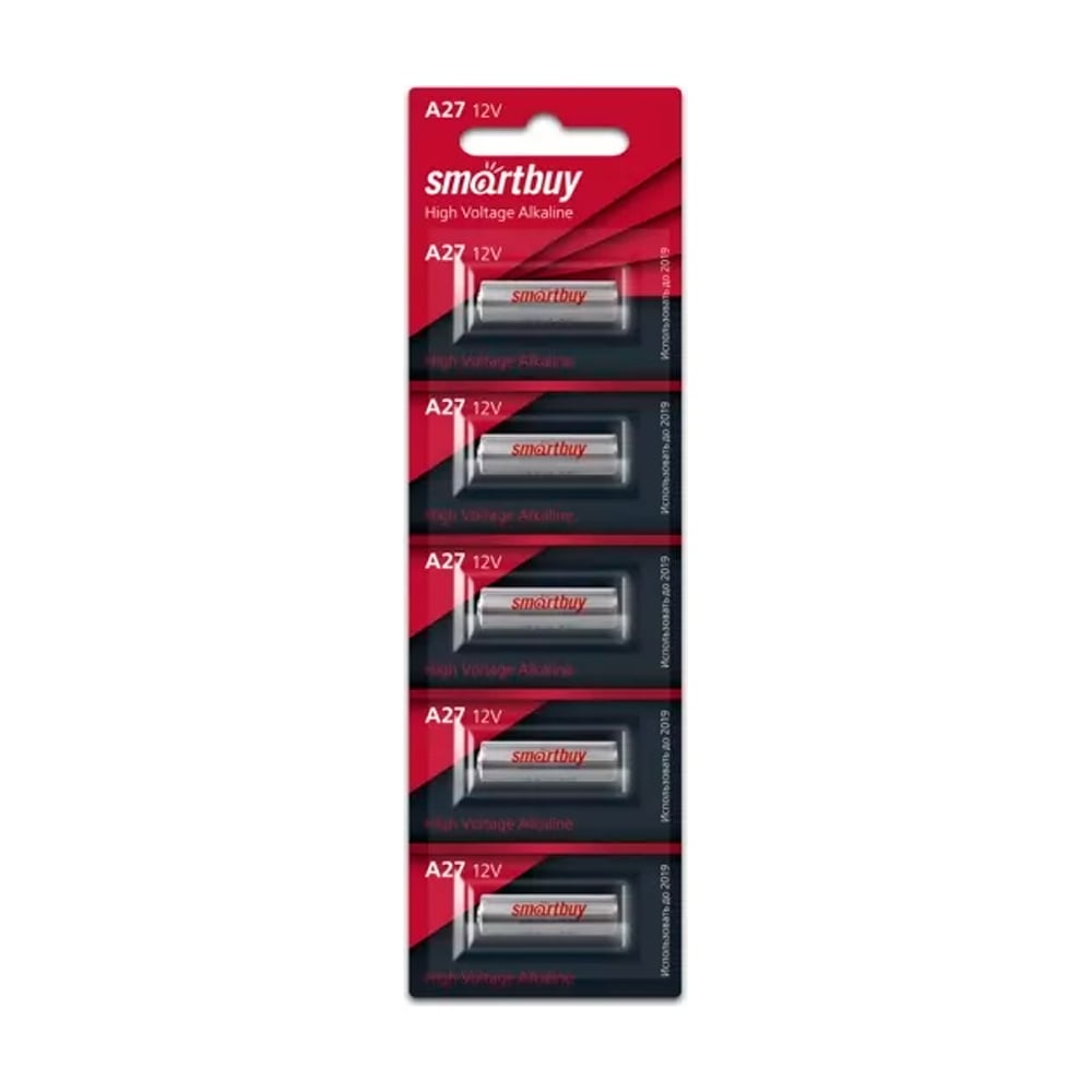 Батарейка алкалиновая Smartbuy А27/5В (100/1000) (SBBA-27A5B)