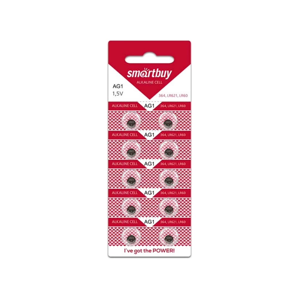 Батарейка часовая Smartbuy AG1-10В (10/2000) (SBBB-AG1-10B)